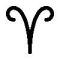 [Aries symbol.]